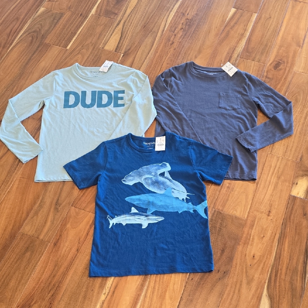 Crewcuts Boys 10-12. NWT. 2 LS Shirts & 1 SS Shirt.